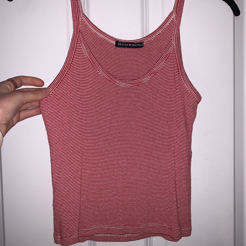 Red/White Striped Tank - Picture 3 of 4